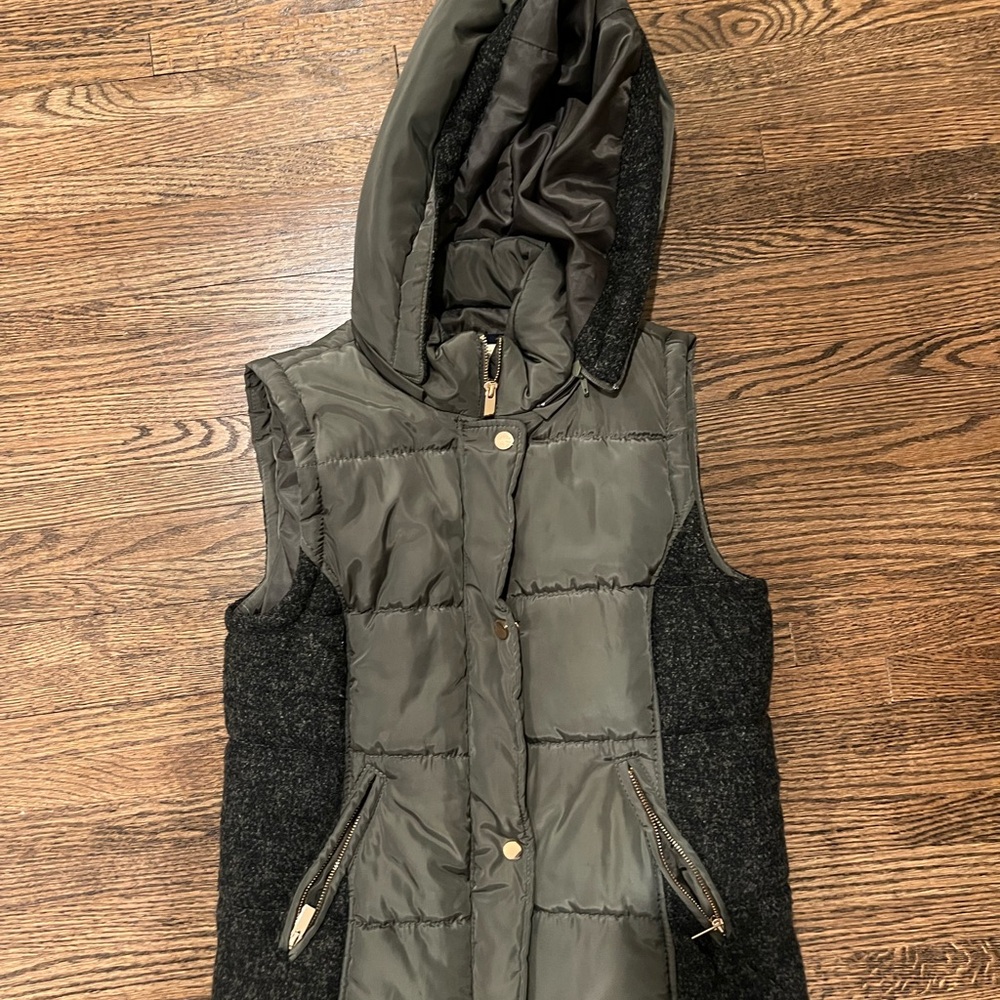 Ci Sono Green Size Small Hooded Vest